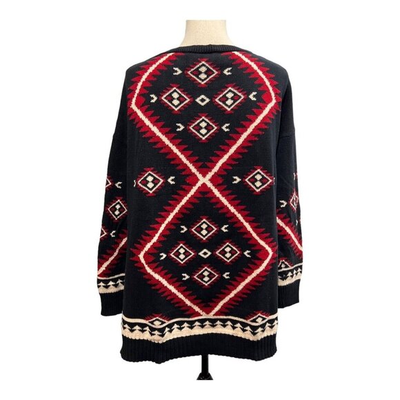 Lauren Ralph Lauren Womens XL Aztec Print Long Sleeve Pullover Sweater Blue - Picture 3 of 6
